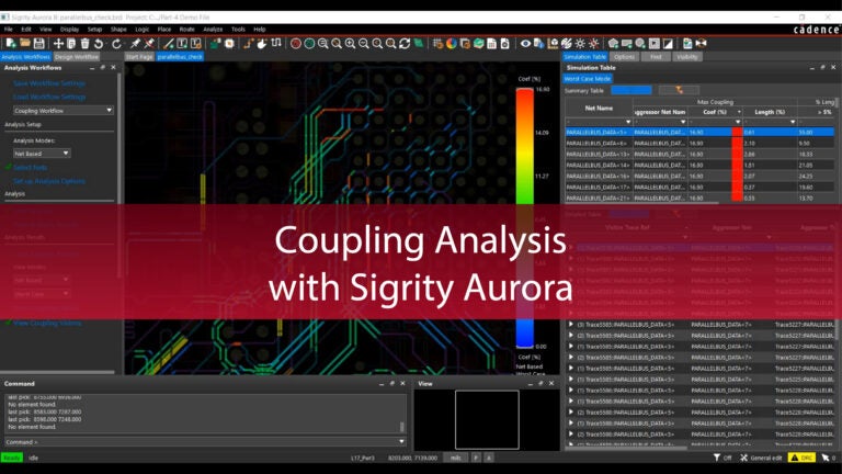 Coupling Analysis with Sigrity Aurora