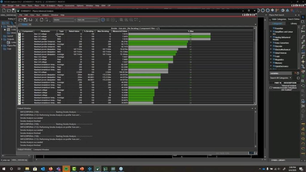 PSpice Analytical Data