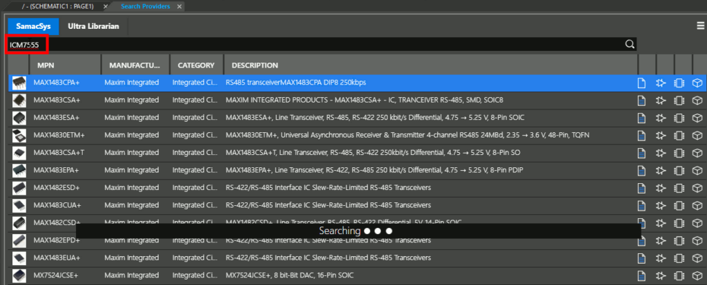 Place schematic symbols from manufacturers using Search Providers in OrCAD Capture 17.4