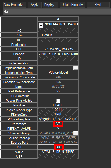 Create a stimulus from oscilloscope data and define parameters for accurate SPICE source models in PSpice